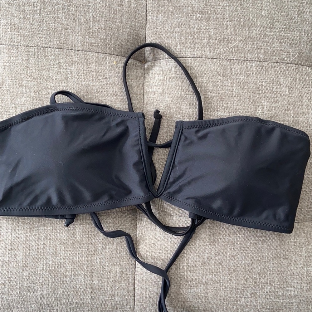 Santorini black bikini top
